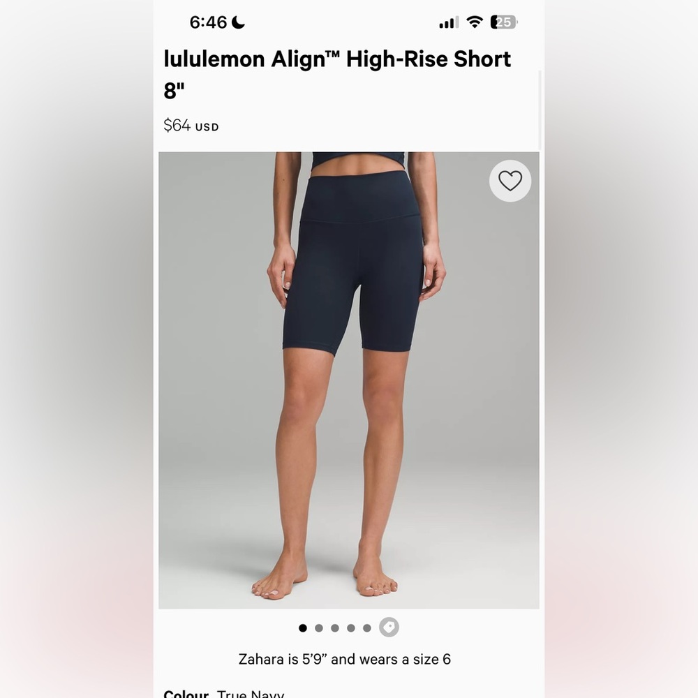 lulu lemon align 8” biker short